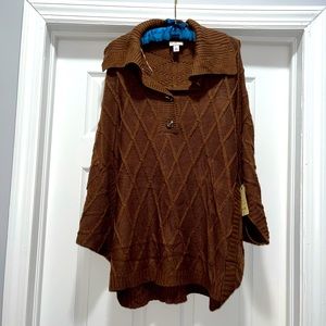 Chunky knit dolman sleeve sweater